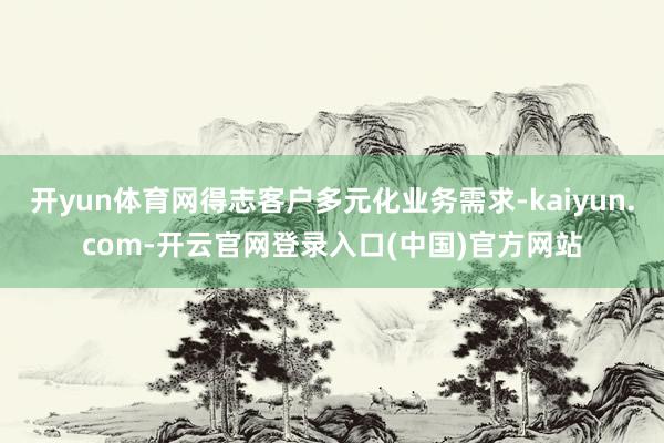 开yun体育网得志客户多元化业务需求-kaiyun.com-开云官网登录入口(中国)官方网站