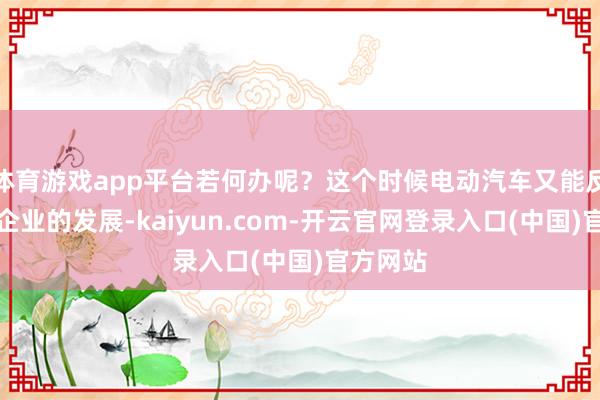 体育游戏app平台若何办呢？这个时候电动汽车又能反哺电网企业的发展-kaiyun.com-开云官网登录入口(中国)官方网站