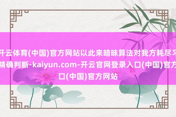 开云体育(中国)官方网站以此来暗昧算法对我方耗尽习尚的精确判断-kaiyun.com-开云官网登录入口(中国)官方网站