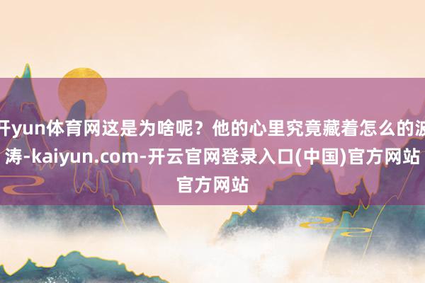 开yun体育网这是为啥呢?他的心里究竟藏着怎么的波涛-kaiyun.com-开云官网登录入口(中国)官方网站