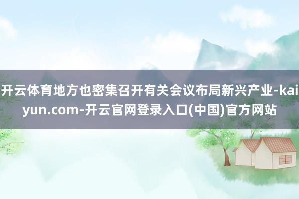 开云体育地方也密集召开有关会议布局新兴产业-kaiyun.com-开云官网登录入口(中国)官方网站