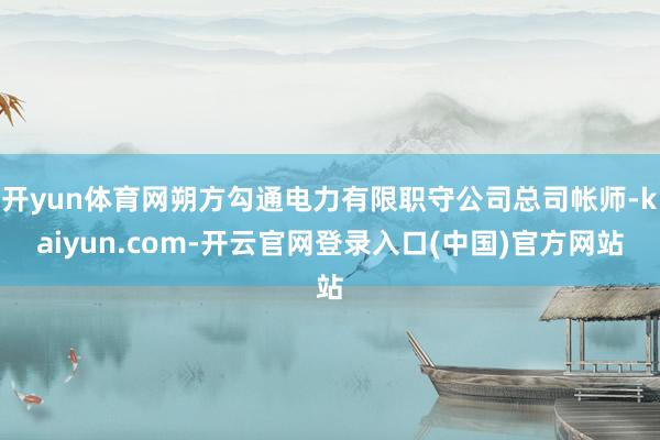 开yun体育网朔方勾通电力有限职守公司总司帐师-kaiyun.com-开云官网登录入口(中国)官方网站